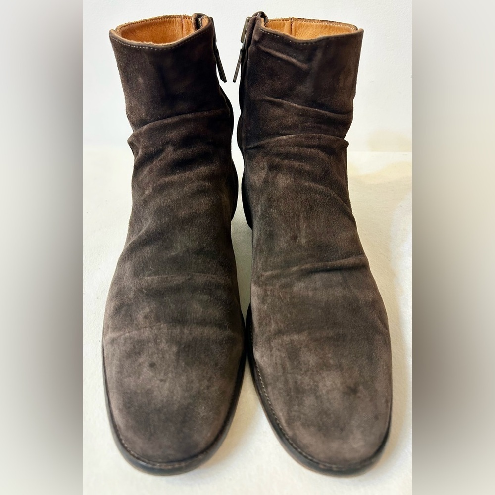John Varvatos Men’s Morrison Sharpei Dark Brown Lamb Leather Boots Size 9.5 - Picture 7 of 16